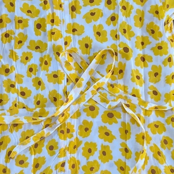 Faithfull the Brand Florence Mini Dress Constance Floral Marigold Print Sz 6 - Picture 7 of 16